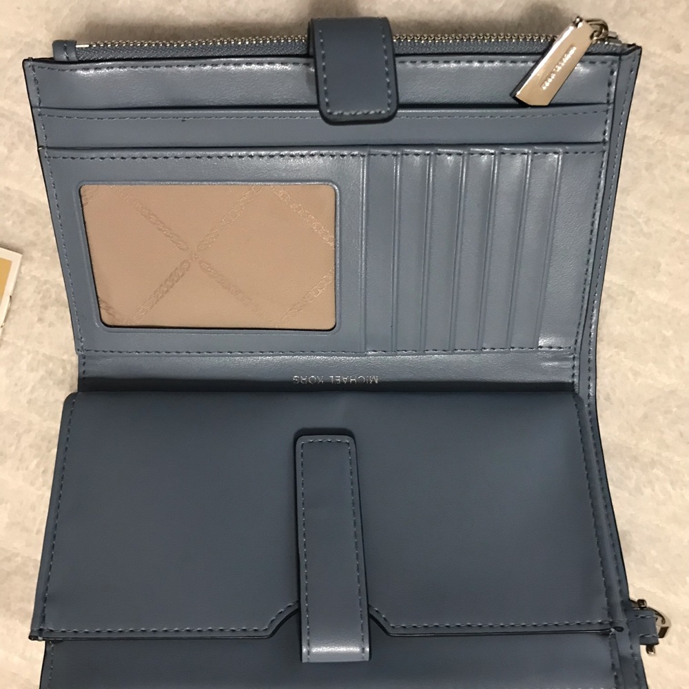NWT Michael Kors NEW BUNDLE Large Leather Top-Zip Satchel & Matching Billfold - Picture 14 of 15